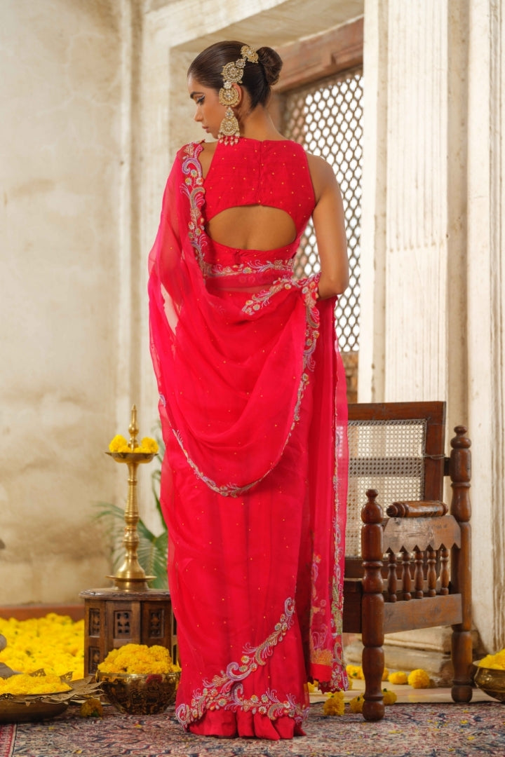 Sindoor saree set